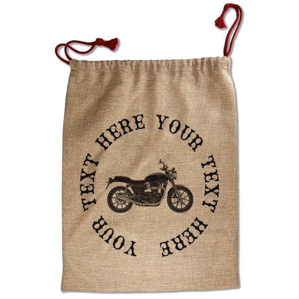 Custom Motorcycle Santa Sack - Front (Personalized)