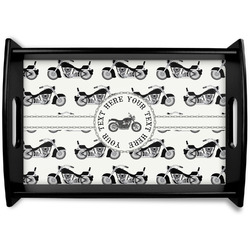 Motorcycle Black Wooden Tray - Small (Personalized)