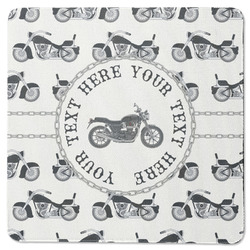 Motorcycle Square Rubber Backed Coaster (Personalized)