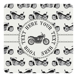 Motorcycle Square Decal - Large (Personalized)
