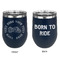 Motorcycle Stainless Wine Tumblers - Navy - Double Sided - Approval