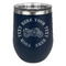 Motorcycle Stainless Wine Tumblers - Navy - Double Sided - Front