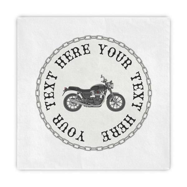 Custom Motorcycle Decorative Paper Napkins (Personalized)