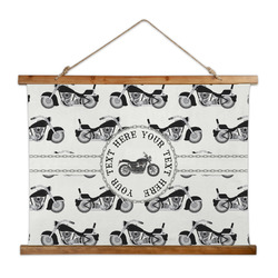 Motorcycle Wall Hanging Tapestry - Wide (Personalized)