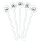 Motorcycle White Plastic 5.5" Stir Stick - Fan View