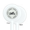 Motorcycle White Plastic 5.5" Stir Stick - Single Sided - Round - Front & Back