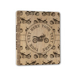 Motorcycle Wood 3-Ring Binder - 1" Half-Letter Size (Personalized)