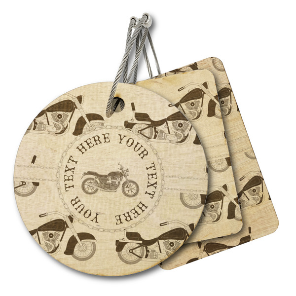 Custom Motorcycle Wood Luggage Tag (Personalized)