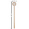 Motorcycle Wooden 7.5" Stir Stick - Round - Dimensions