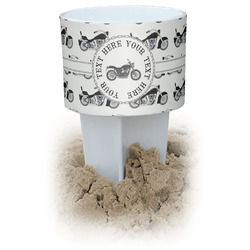 Motorcycle White Beach Spiker Drink Holder (Personalized)