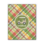 Golfer's Plaid Wood Print - 11x14 (Personalized)