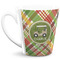 Golfer's Plaid 12 Oz Latte Mug - Front Full