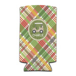 Golfer's Plaid Can Cooler (tall 12 oz) (Personalized)