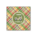 Golfer's Plaid Wood Print - 12x12 (Personalized)