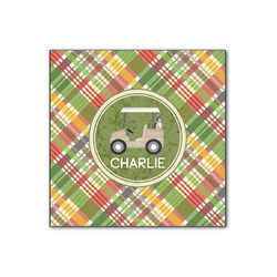 Golfer's Plaid Wood Print - 12x12 (Personalized)