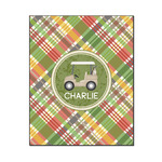 Golfer's Plaid Wood Print - 16x20 (Personalized)