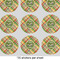 Golfer's Plaid 2" Multipurpose Round Labels - Sheet