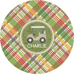 Golfer's Plaid Multipurpose Round Labels - 2" (Personalized)