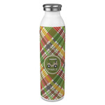 Golfer's Plaid 20oz Stainless Steel Water Bottle - Full Print (Personalized)