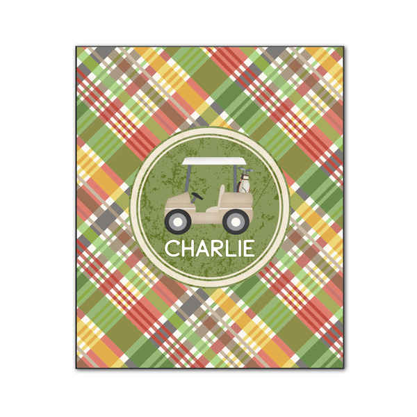 Custom Golfer's Plaid Wood Print - 20x24 (Personalized)