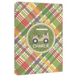 Golfer's Plaid Canvas Print - 20x30 (Personalized)