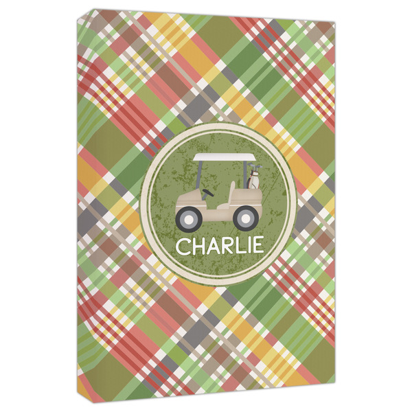 Custom Golfer's Plaid Canvas Print - 20x30 (Personalized)