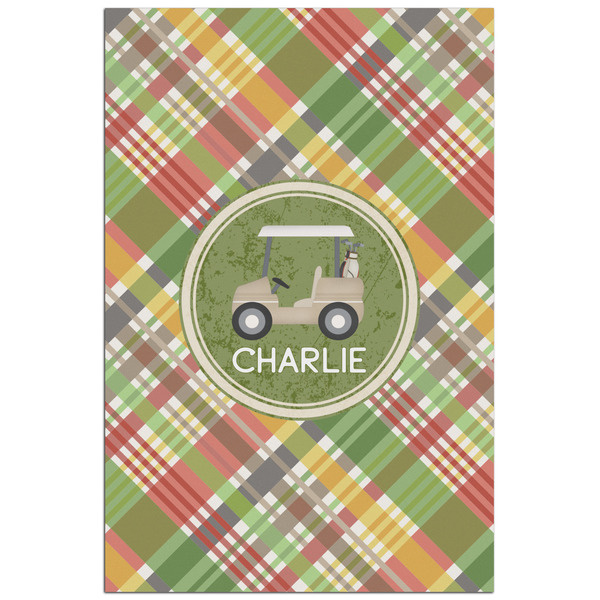 Custom Golfer's Plaid Poster - Matte - 24x36 (Personalized)