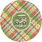 Golfer's Plaid 3" Multipurpose Round Labels - Single Sticker