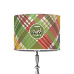 Golfer's Plaid 8" Drum Lamp Shade - Poly-film (Personalized)