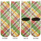 Golfer's Plaid Adult Crew Socks - Double Pair - Front and Back - Apvl