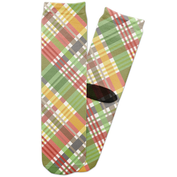 Custom Golfer's Plaid Adult Crew Socks