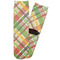 Golfer's Plaid Adult Crew Socks - Single Pair - Front and Back