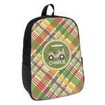 Golfer's Plaid Kids Backpack (Personalized)