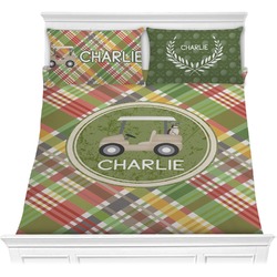 Golfer's Plaid Comforter Set - Full / Queen (Personalized)