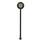 Golfer's Plaid Black Plastic 5.5" Stir Stick - Round - Single Stick