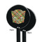 Golfer's Plaid Black Plastic 5.5" Stir Stick - Single Sided - Round - Front & Back