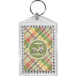 Golfer's Plaid Bling Keychain (Personalized)