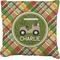 Golfer's Plaid Burlap Pillow (Personalized)