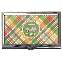 Golfer's Plaid Business Card Case