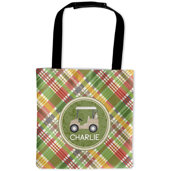 Custom Golfer's Plaid Auto Back Seat Organizer Bag (Personalized)