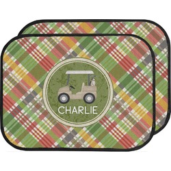 Golfer's Plaid Car Floor Mats (Back Seat) (Personalized)