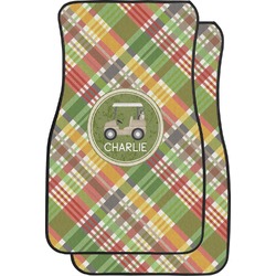 Golfer's Plaid Car Floor Mats (Front Seat) (Personalized)
