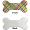 Golfer's Plaid Ceramic Flat Ornament - Bone Front & Back Single Print (APPROVAL)