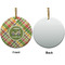 Golfer's Plaid Ceramic Flat Ornament - Circle Front & Back (APPROVAL)