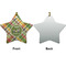 Golfer's Plaid Ceramic Flat Ornament - Star Front & Back (APPROVAL)