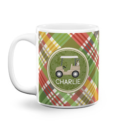 Golfer's Plaid Coffee Mug (Personalized)