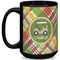 Golfer's Plaid Coffee Mug - 15 oz - Black Full