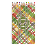 Golfer's Plaid Colored Pencils (Personalized)