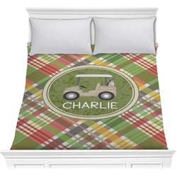 Golfer's Plaid Comforter - Full / Queen (Personalized)