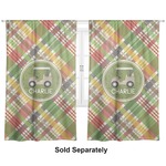 Golfer's Plaid Curtain Panel - Custom Size (Personalized)